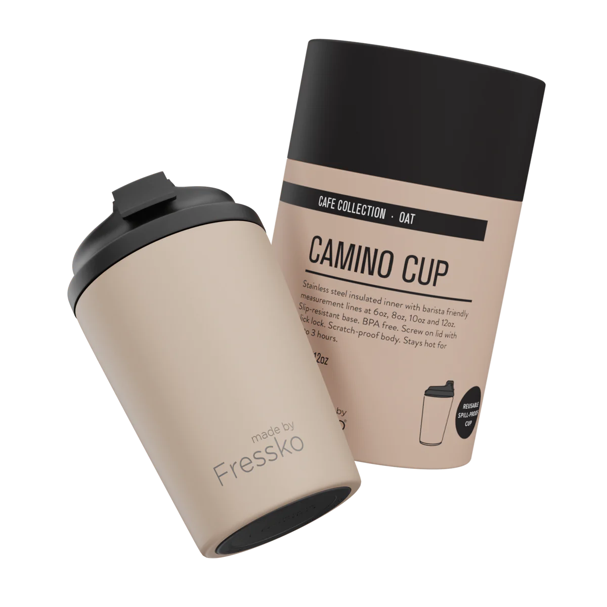 Fressko Camino Reusable Cup 12oz Oat