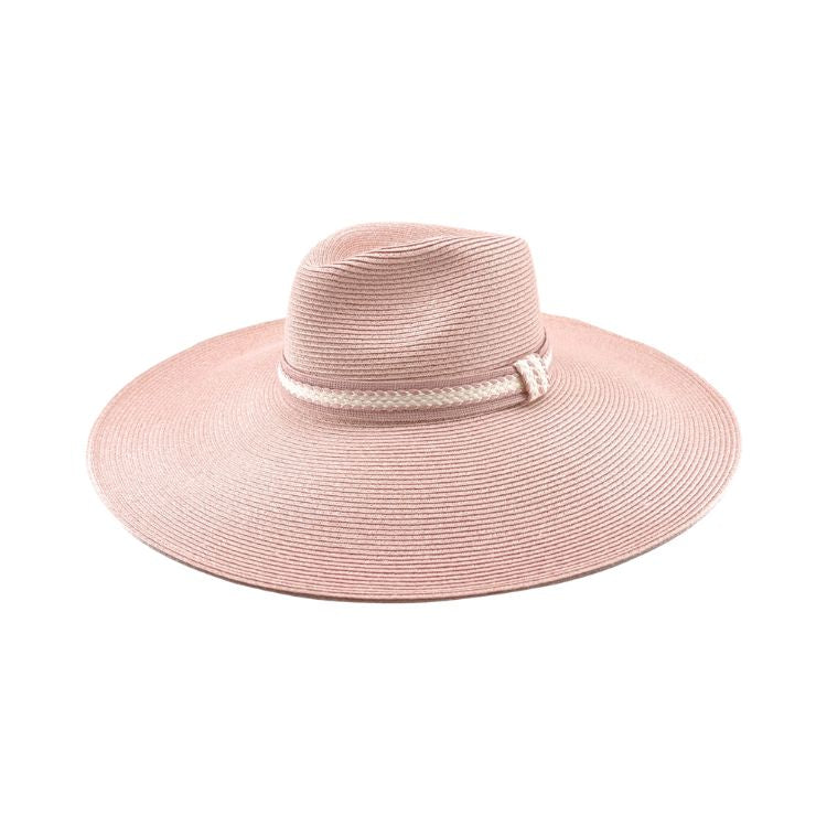 Peony Wide Brim Fedora Blush Canopy Bay