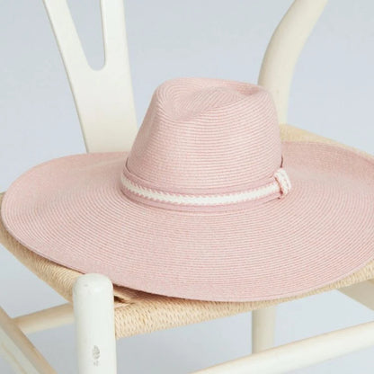 Peony Wide Brim Fedora Blush Canopy Bay