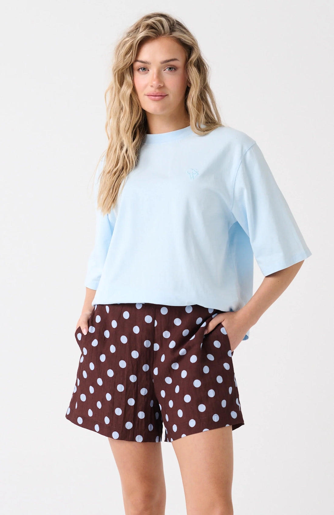 Cartel &amp; Willow Hallie Tee - Ice Blue