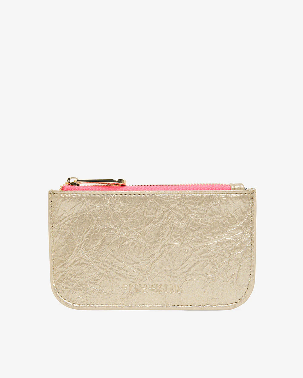 Elms &amp; King Centro Wallet Light Gold Crinkle