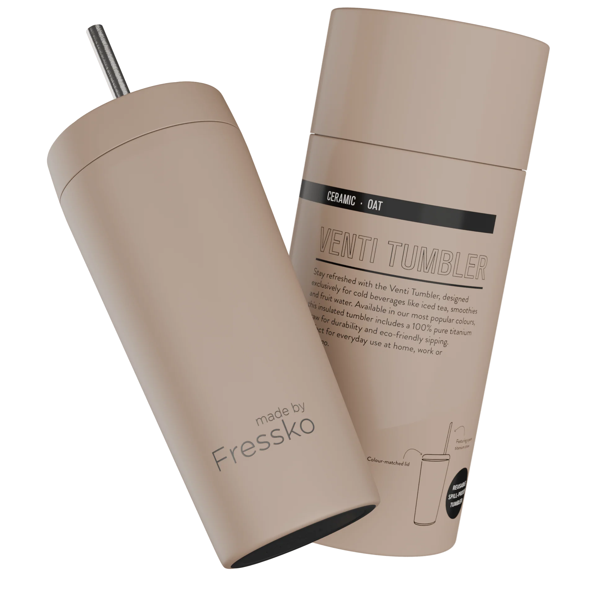 Fressko Venti Tumbler Oat 600ml/20oz