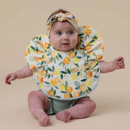 Snuggle Hunny Citrus Squeeze Frill Snuggle Bib