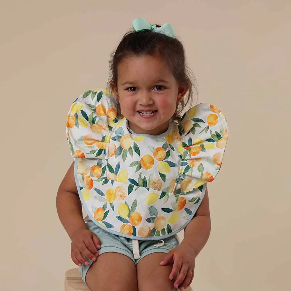 Snuggle Hunny Citrus Squeeze Frill Snuggle Bib
