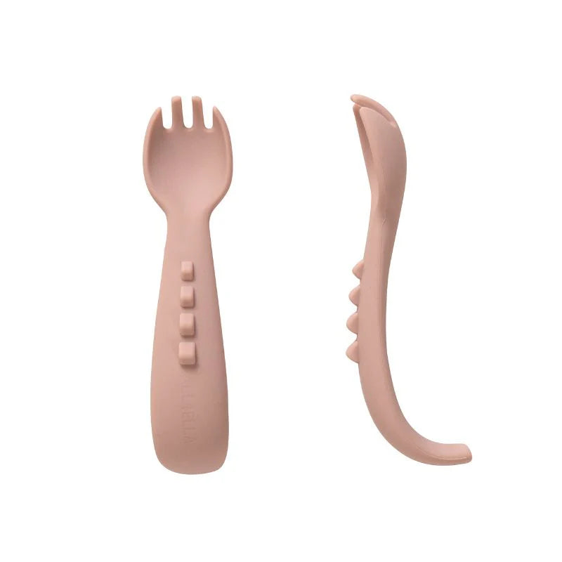 Comfy Grip Silicone Forks 2pk Dusty Pink