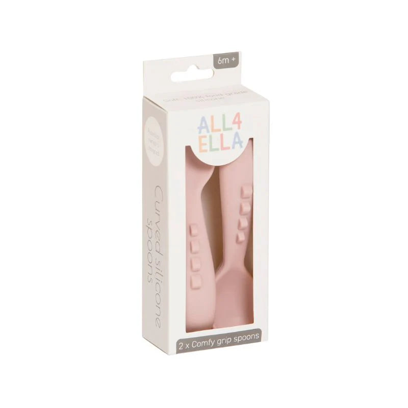 Comfy Grip Silicone Spoons 2pk Dusty Pink