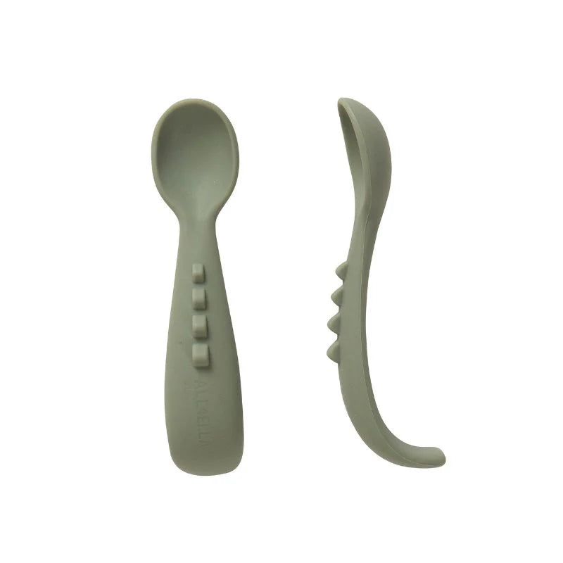 Comfy Grip Silicone Spoons 2pk Olive