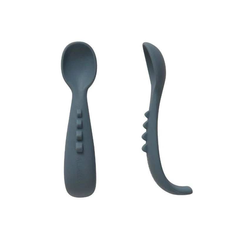 Comfy Grip Silicone Spoons 2pk Slate Blue