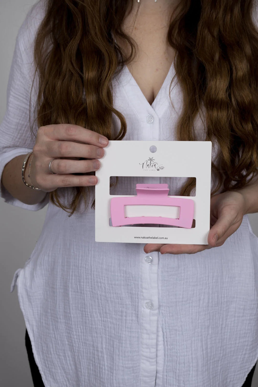 Nakoa Medium Elongated Hair Claw Clip Fairy Floss