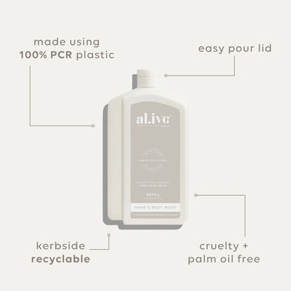 AL.IVE Body 1L Hand &amp; Body Wash Refill Sea Cotton &amp; Coconut