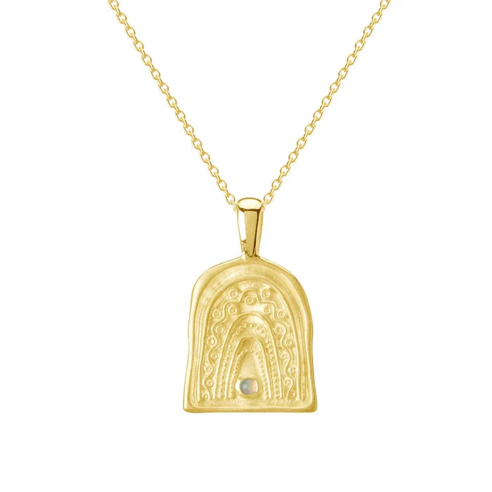 Murkani Connected Rainbow Spirit Charm Necklace Gold