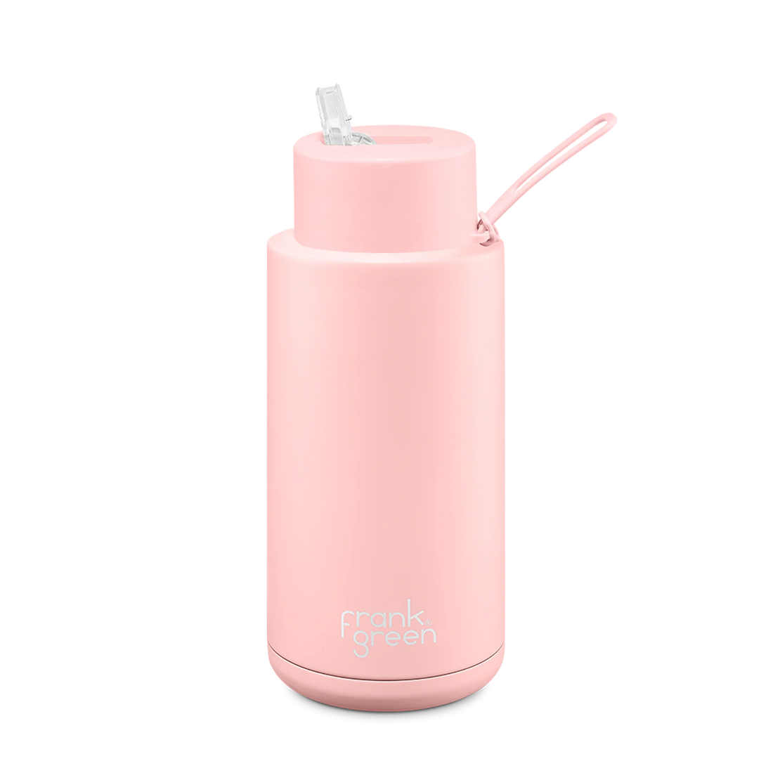 Frank Green Stainless Steel Ceramic Reusable Bottle Blushed With Straw And Strap 34oz/1,000ml