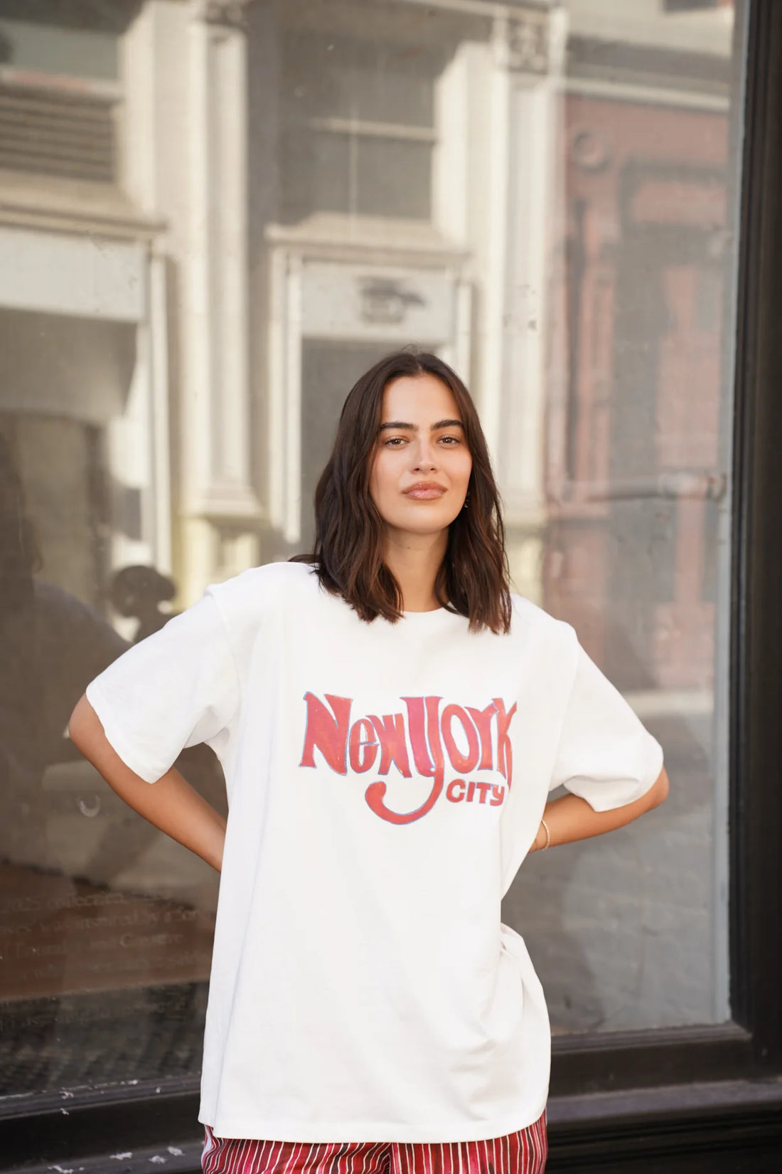 Maku New York Oversize Tee White