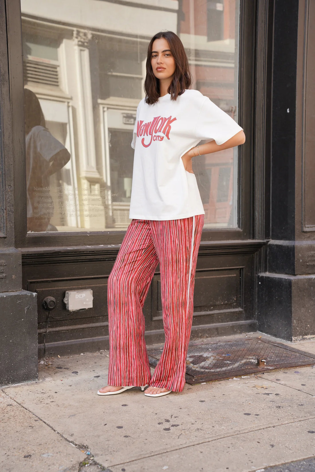 Maku New York Oversize Tee White