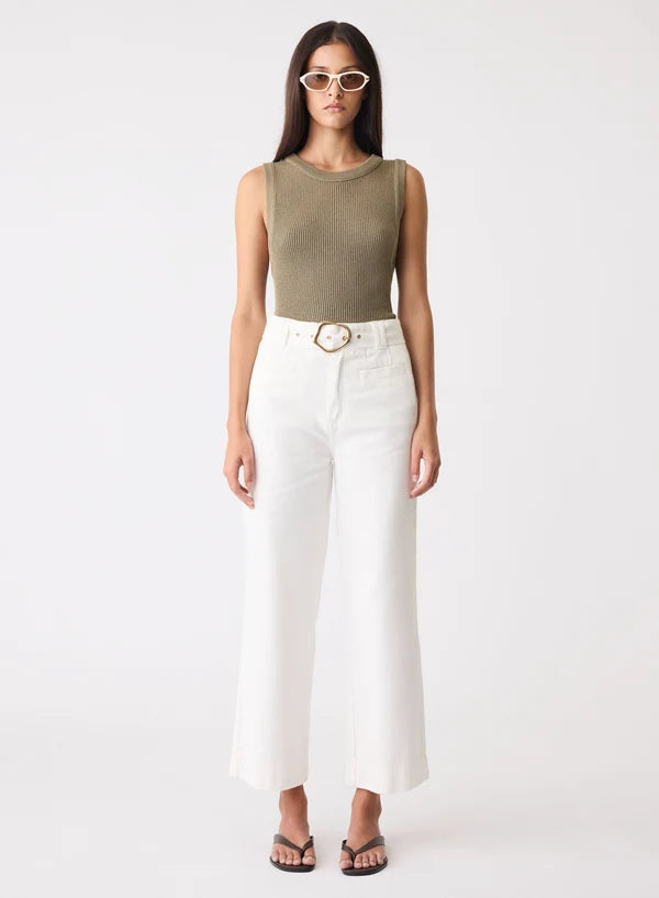 Esmaee Capilla Denim Jeans- Ivory