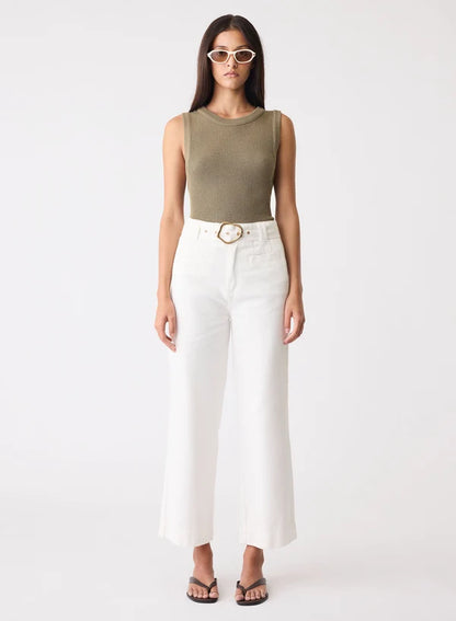 Esmaee Capilla Denim Jeans- Ivory