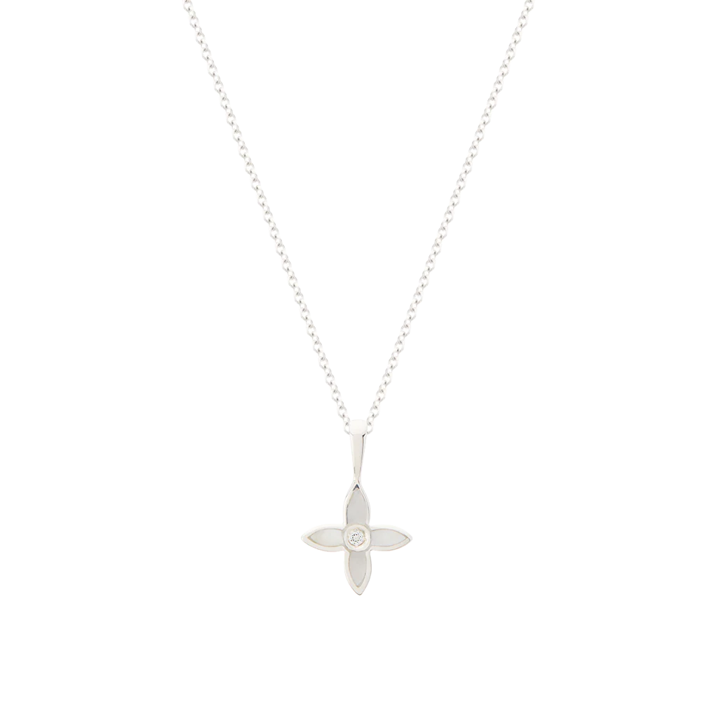 Murkani Desert Flower Charm Necklace Sterling Silver