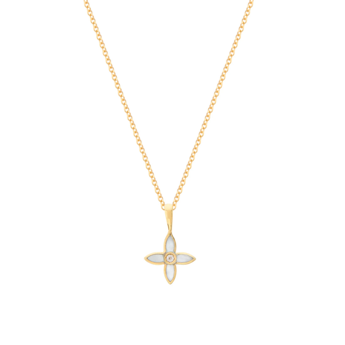 Murkani Desert Flower Charm Necklace 18KT Yellow Gold Plate