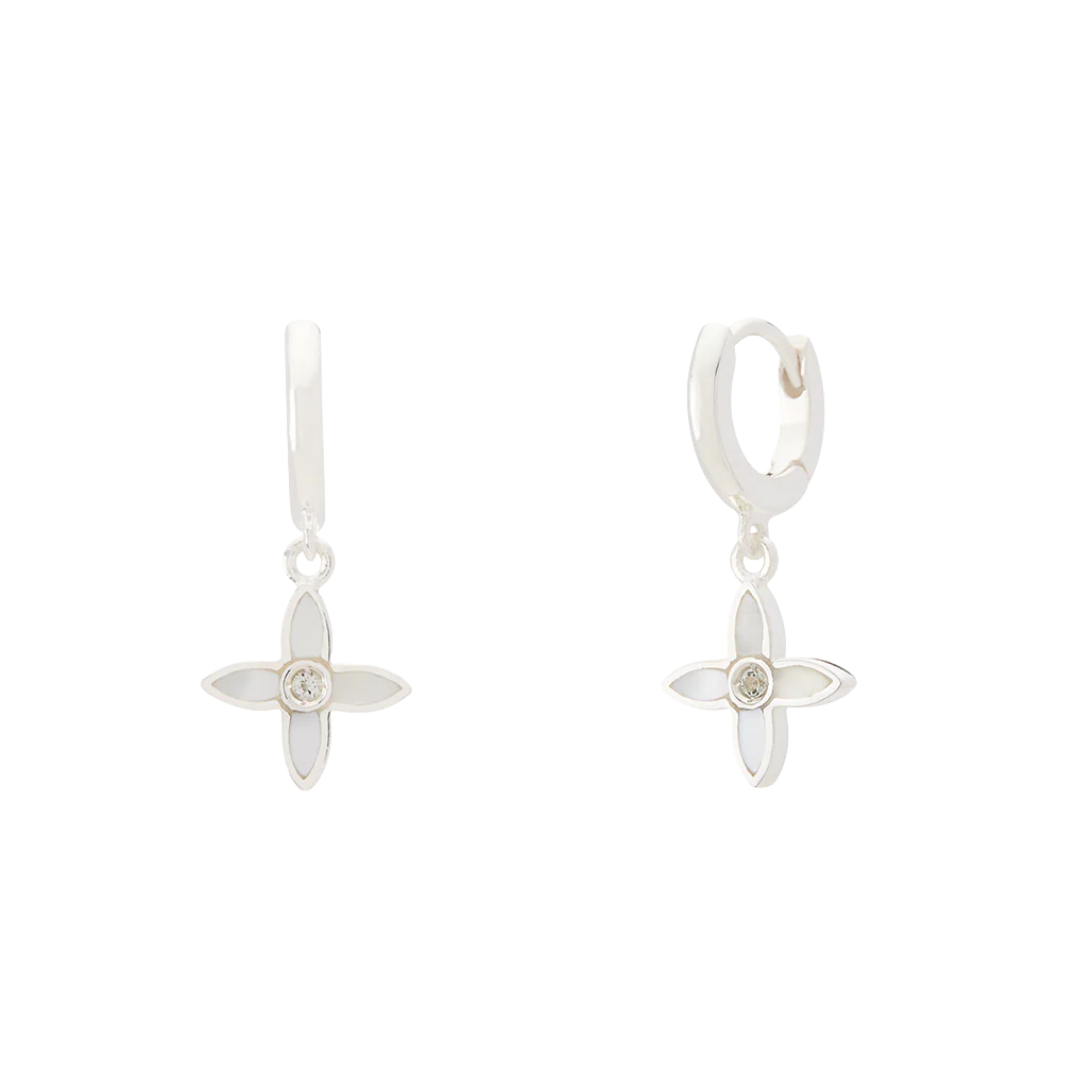 Murkani Desert Flower Huggie in Sterling Silver
