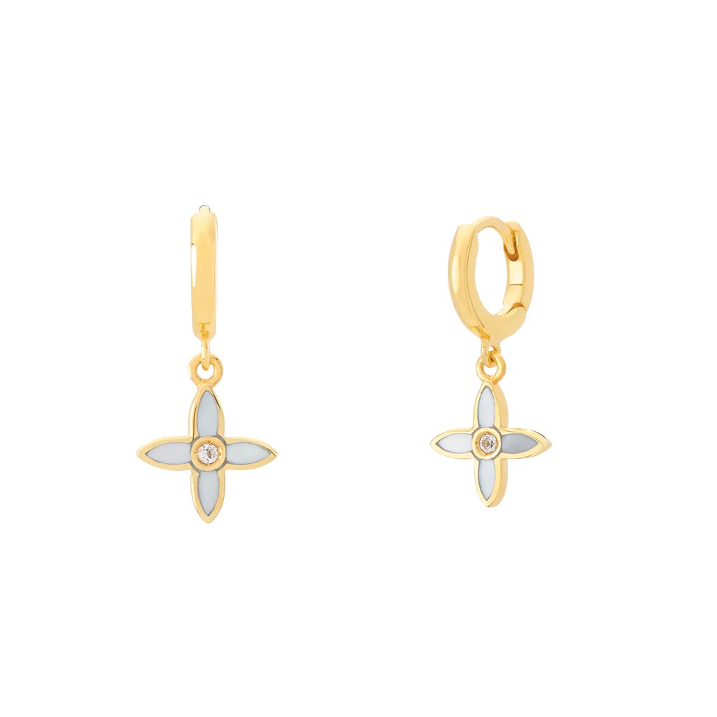 Murkani Desert Flower Huggie in 18KT Yellow Gold