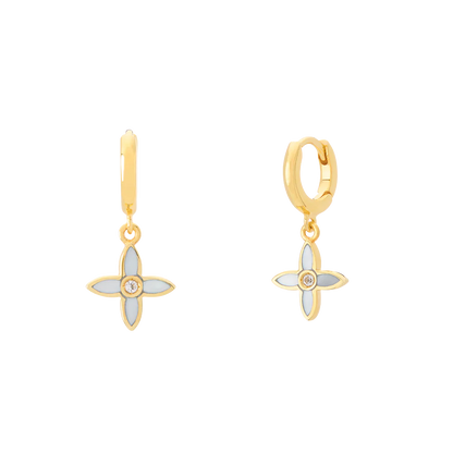 Murkani Desert Flower Huggie in 18KT Yellow Gold