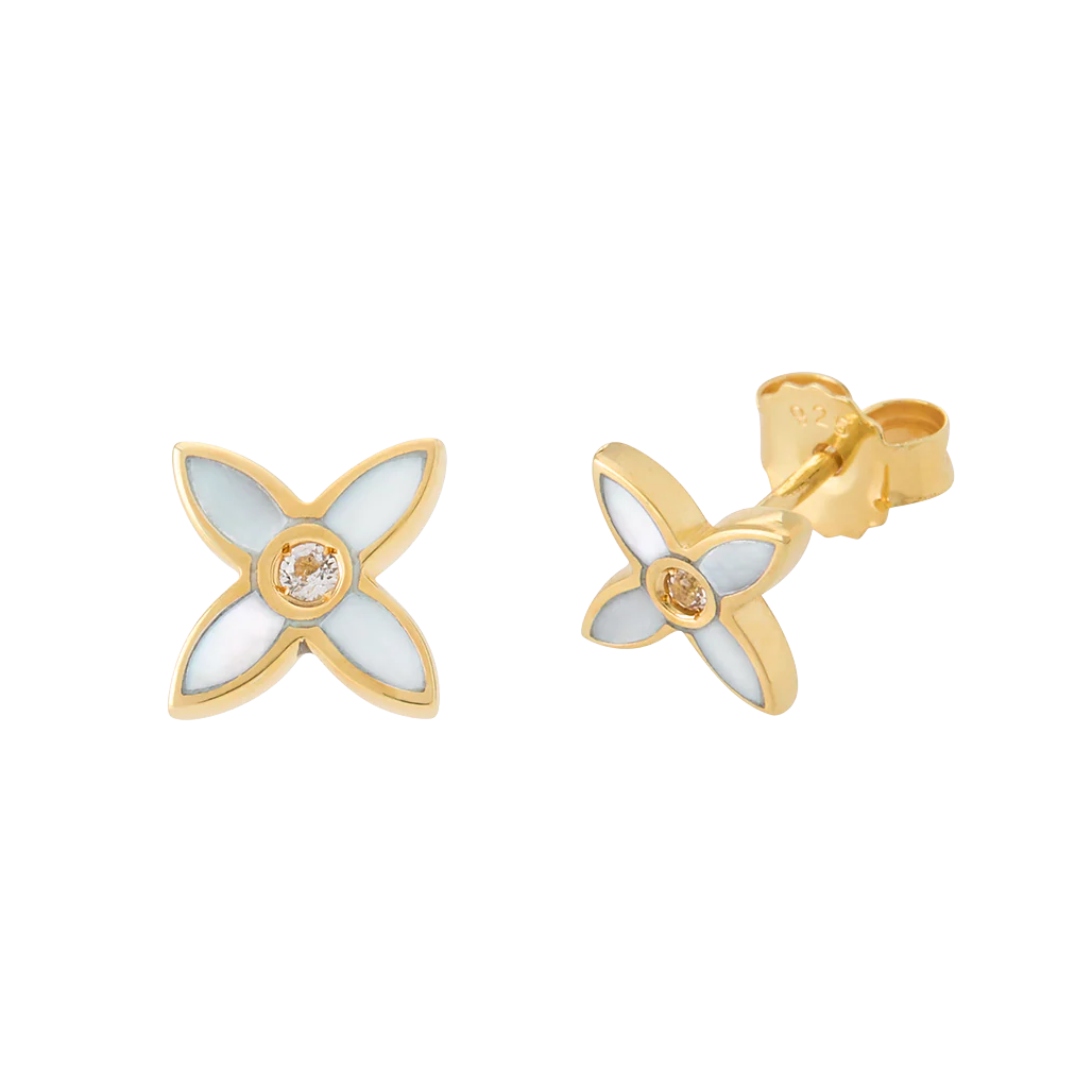 Murkani Desert Flower Mini Stud 18KT Yellow Gold
