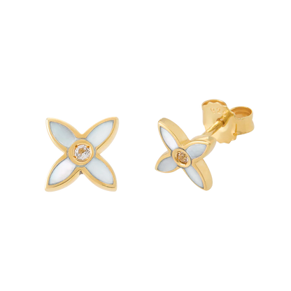 Murkani Desert Flower Mini Stud 18KT Yellow Gold