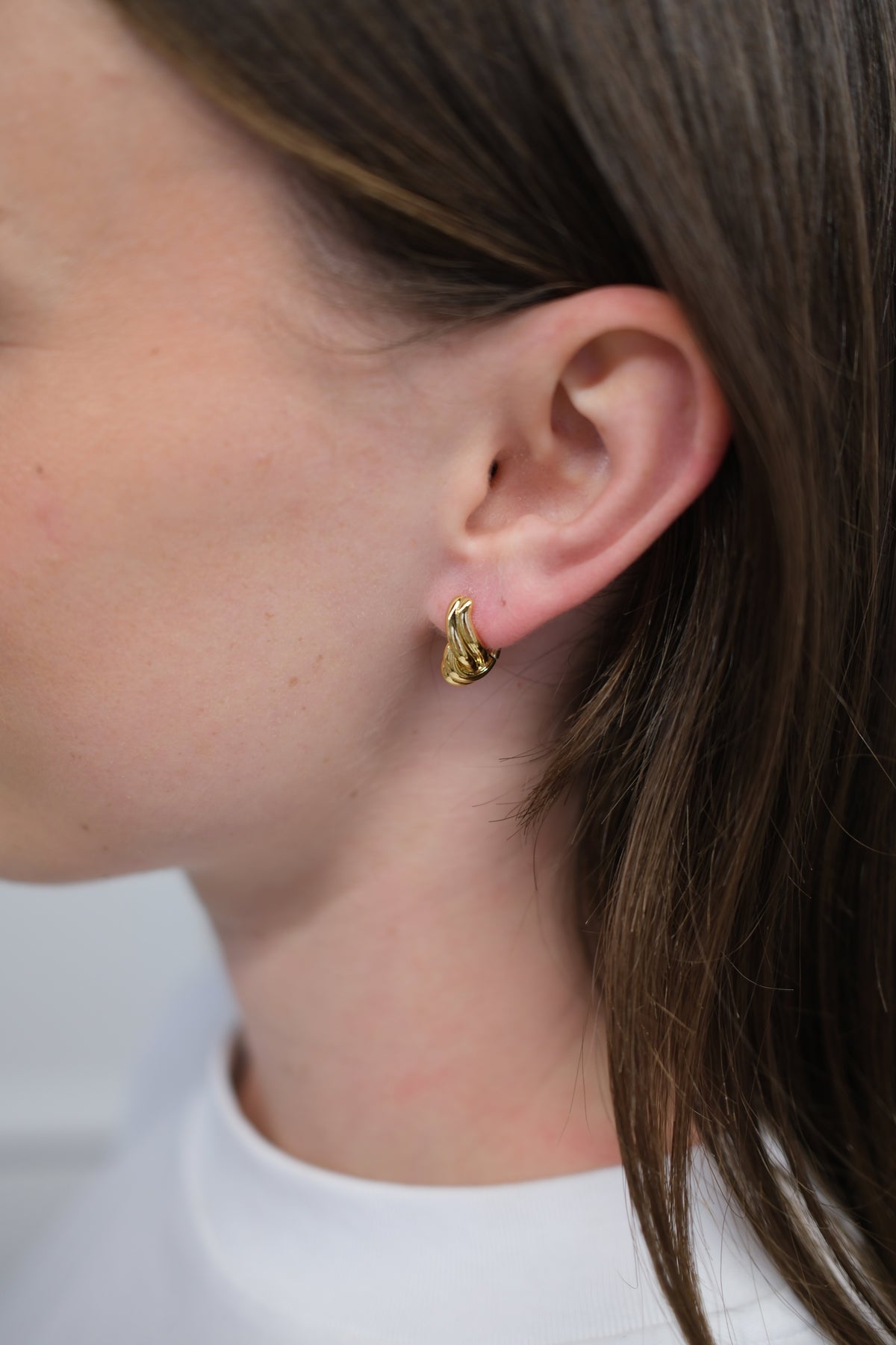 Zafino Tia Huggie 18KT Gold Plated Earring