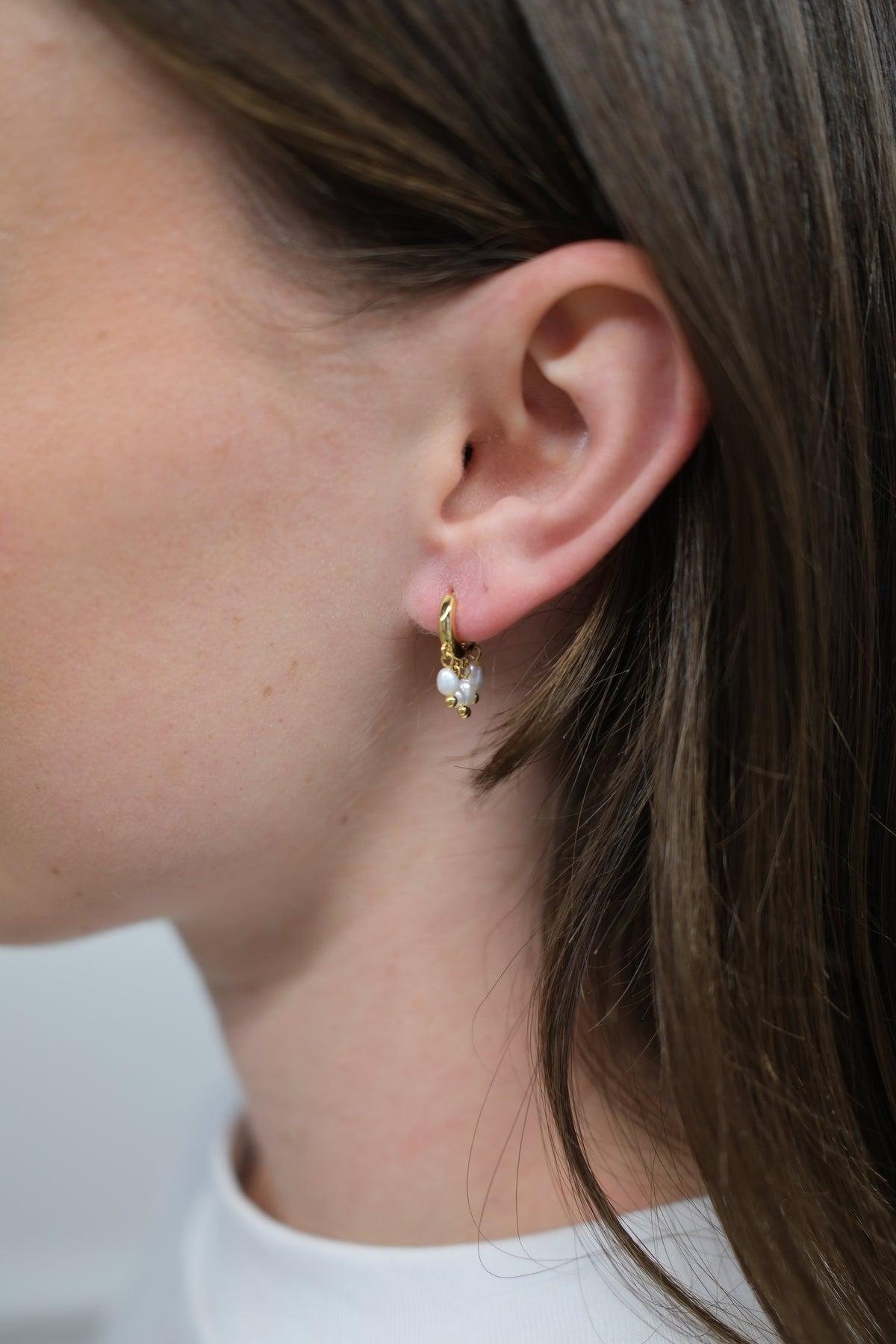 Zafino Tia Huggie 18KT Gold Plated Earring