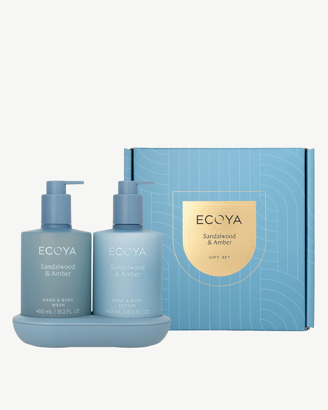 Ecoya Sandalwood &amp; Amber Gift Set The Bathroom Edit