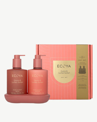 Ecoya Guava &amp; Lychee Sorbet Gift Set The Bathroom Edit