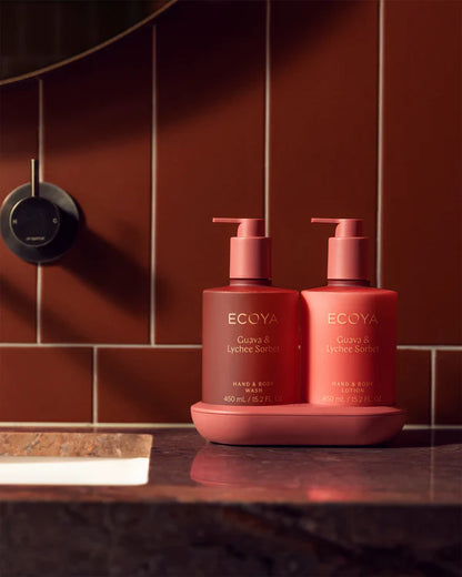 Ecoya Guava &amp; Lychee Sorbet Gift Set The Bathroom Edit