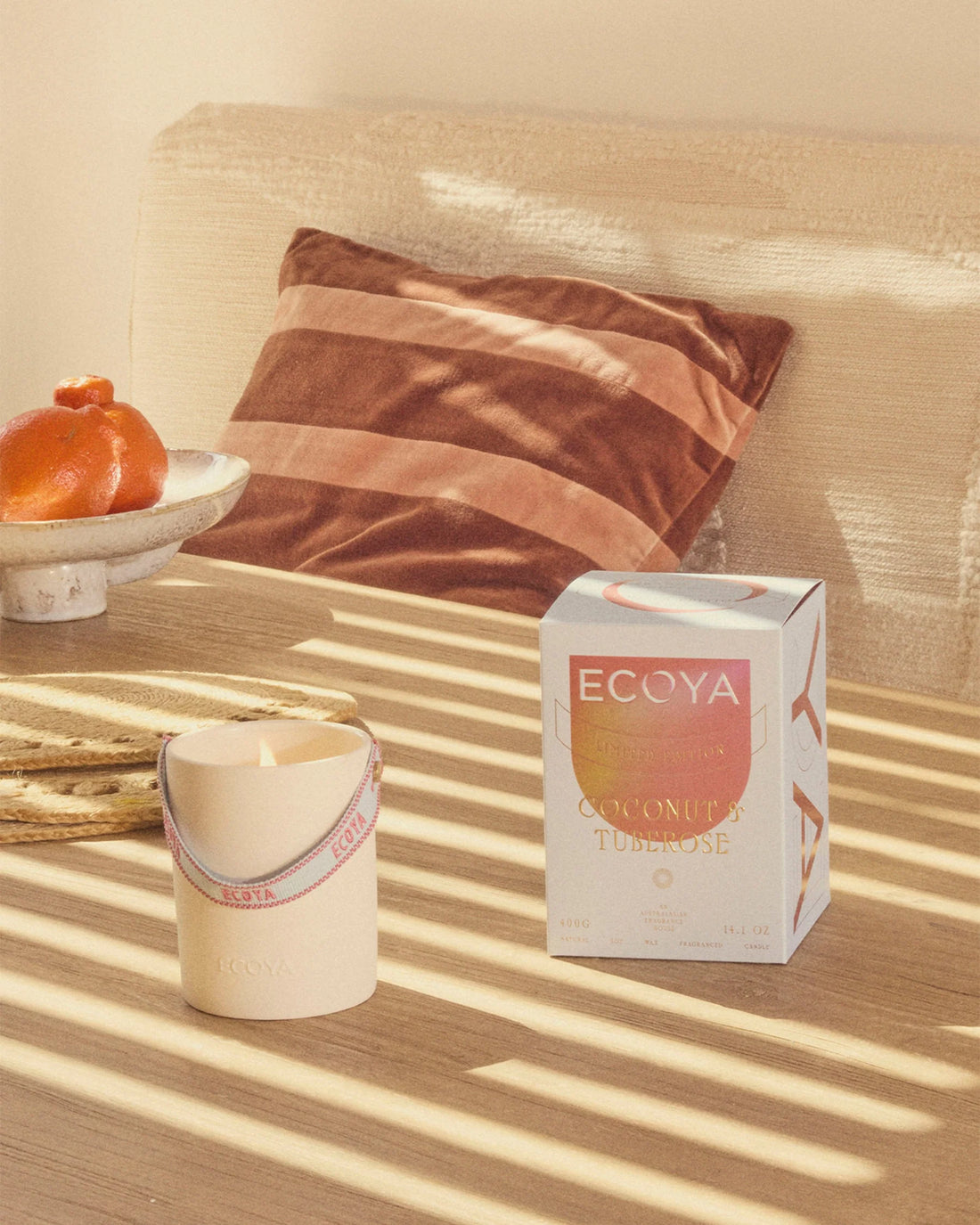 Ecoya High Summer: Coconut &amp; Tuberose Ceramic Candle Limited Edition