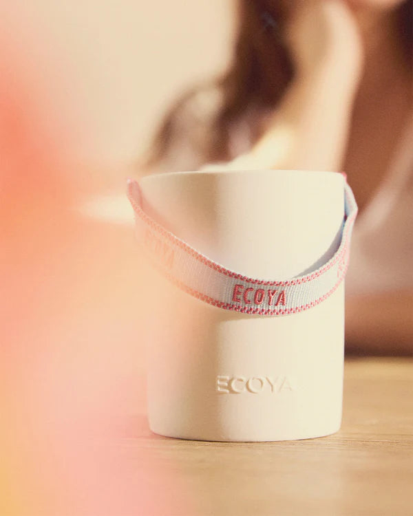 Ecoya High Summer: Coconut &amp; Tuberose Ceramic Candle Limited Edition