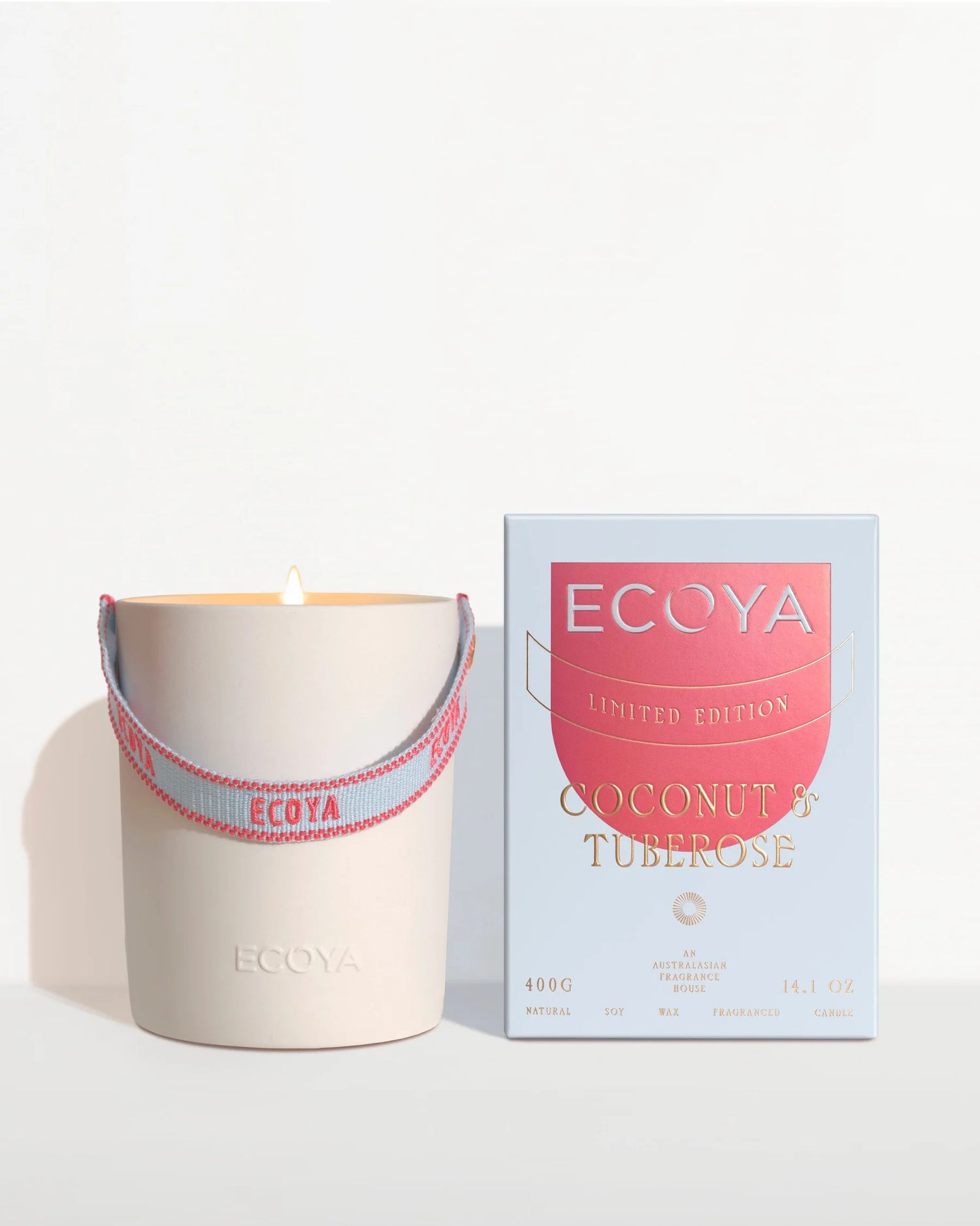 Ecoya High Summer: Coconut &amp; Tuberose Ceramic Candle Limited Edition