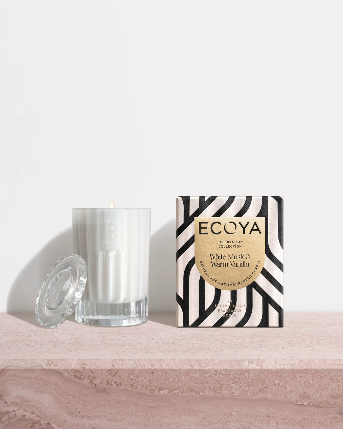 Ecoya White Musk &amp; Warm Vanilla Mini Celebration Candle