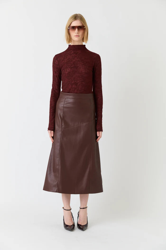 Esmaee Clea Midi Skirt Mulberry