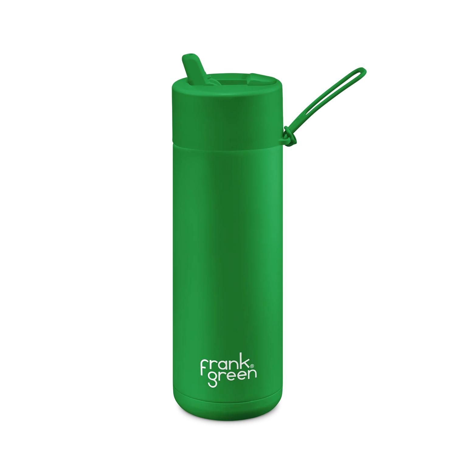 Frank Green Stainless Steel Ceramic Reusable Bottle Evergreen With Straw 20oz/595ml