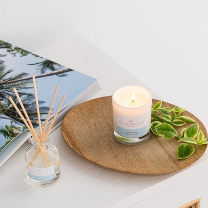 Palm Beach Yuzu &amp; Sea Moss Fragrance Mini Candle &amp; Diffuser Gift Pack
