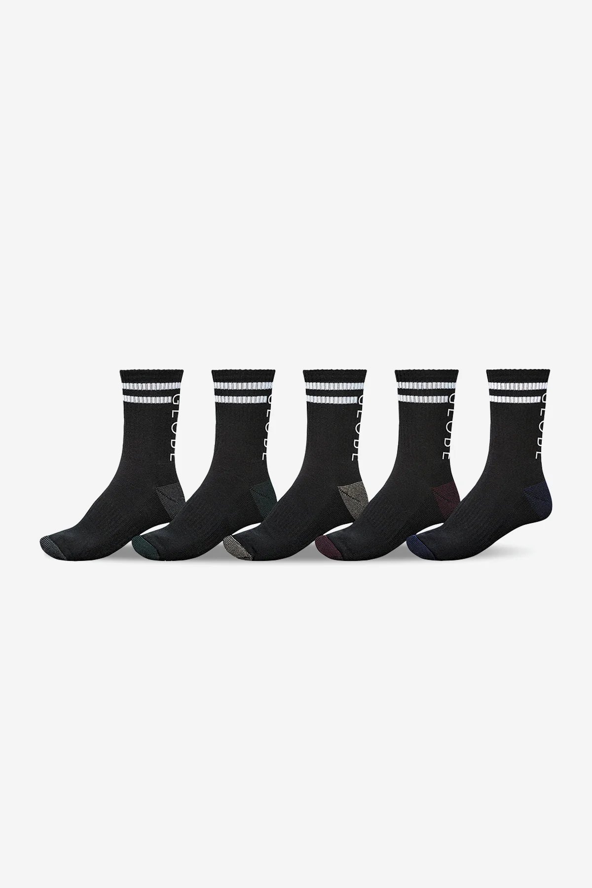 Globe Carter Crew Sock 5pk Size 7-11