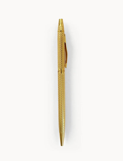 Basket Weave Gold Ballpoint Pen