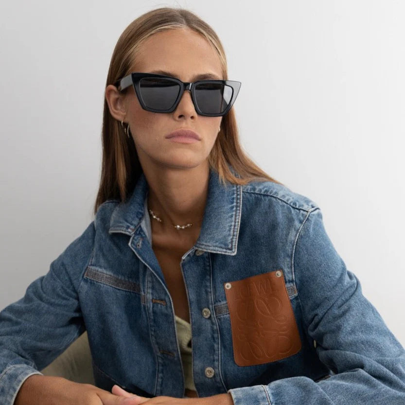 Soda Shades Hailey Black w/ Grey Lenses