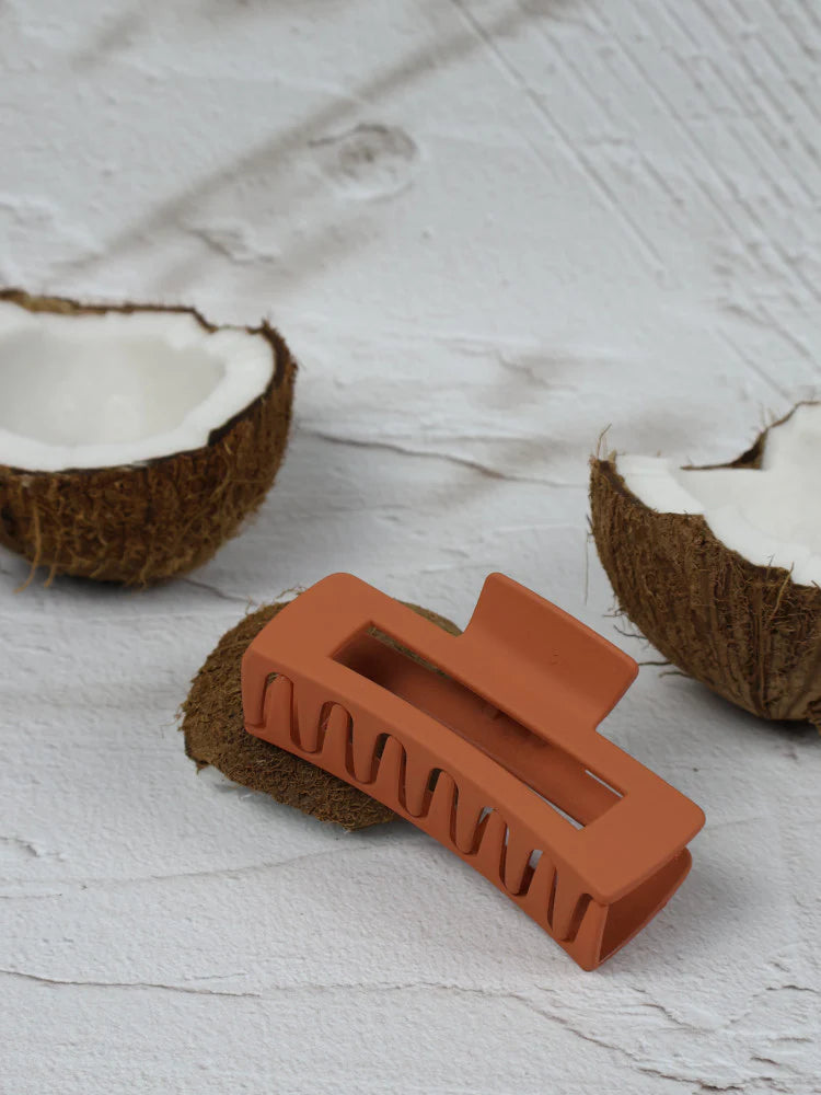 Nakoa Medium Elongated Hair Claw Clip Terracotta