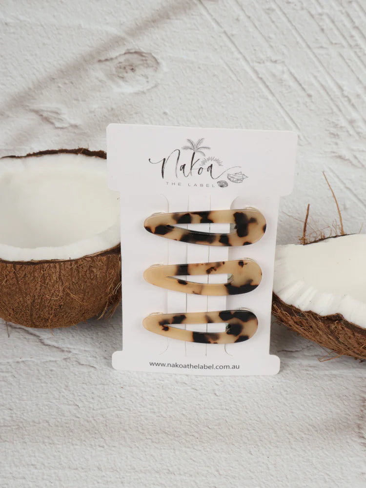 Nakoa Hair Clips Leopard