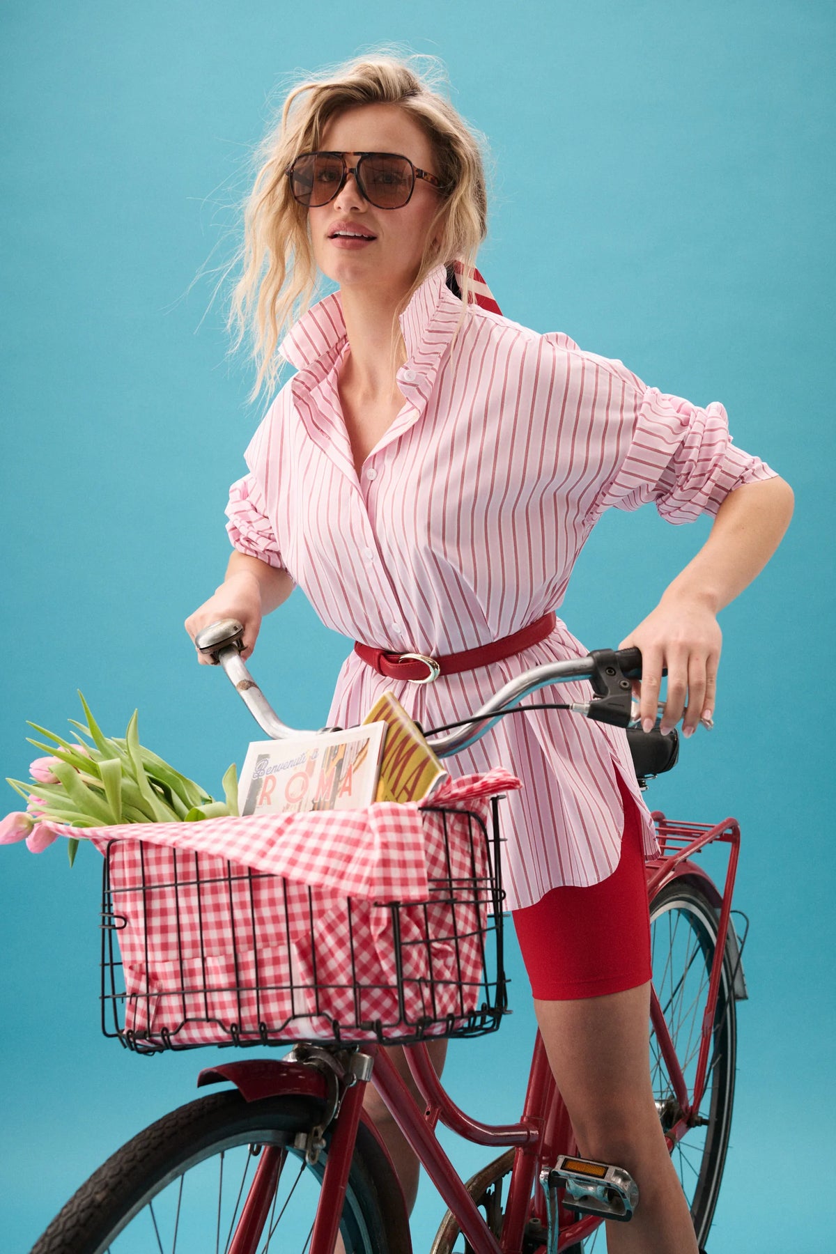 Cartel &amp; Willow Darby Shirt - Berry Stripe