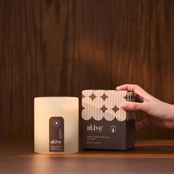 AL.IVE Candle Vanilla Cream &amp; Tonka Bean 330gm