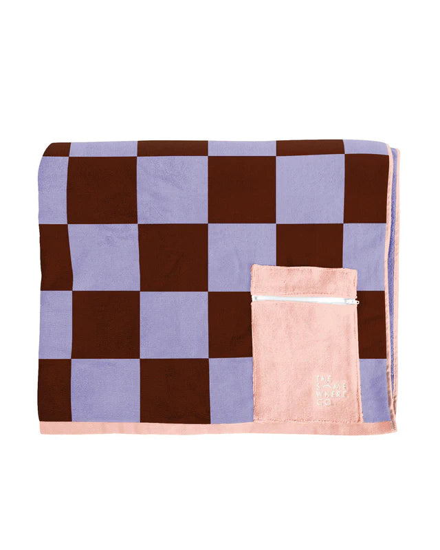 The Somewhere Co Iced Mocha Premium Cotton Beach Towel