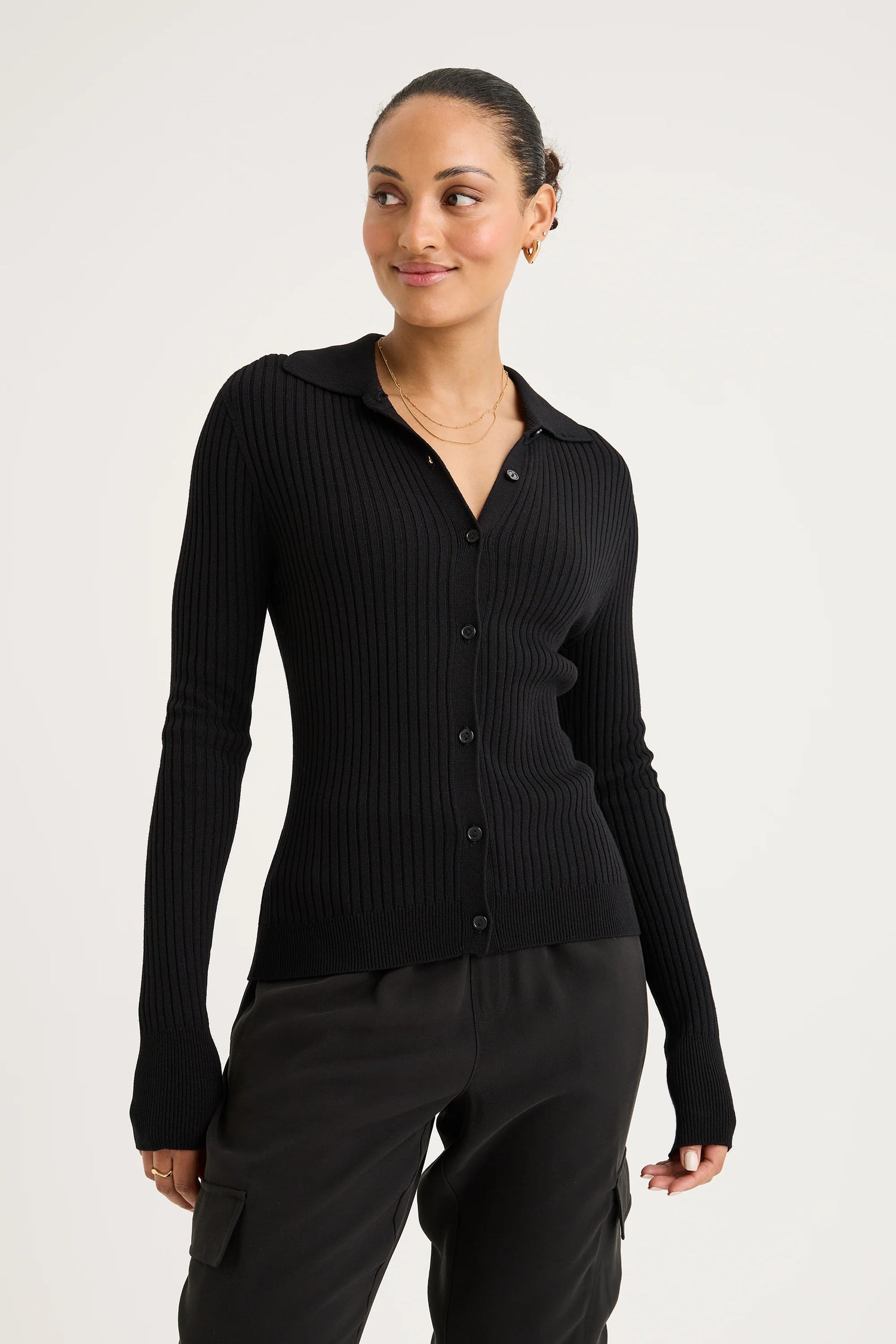 Yarra Trail Maple Cardi Black