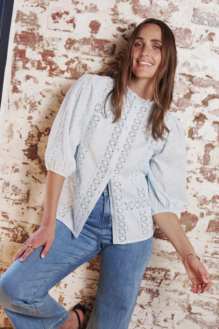 Isabella Shirt Powder Blue