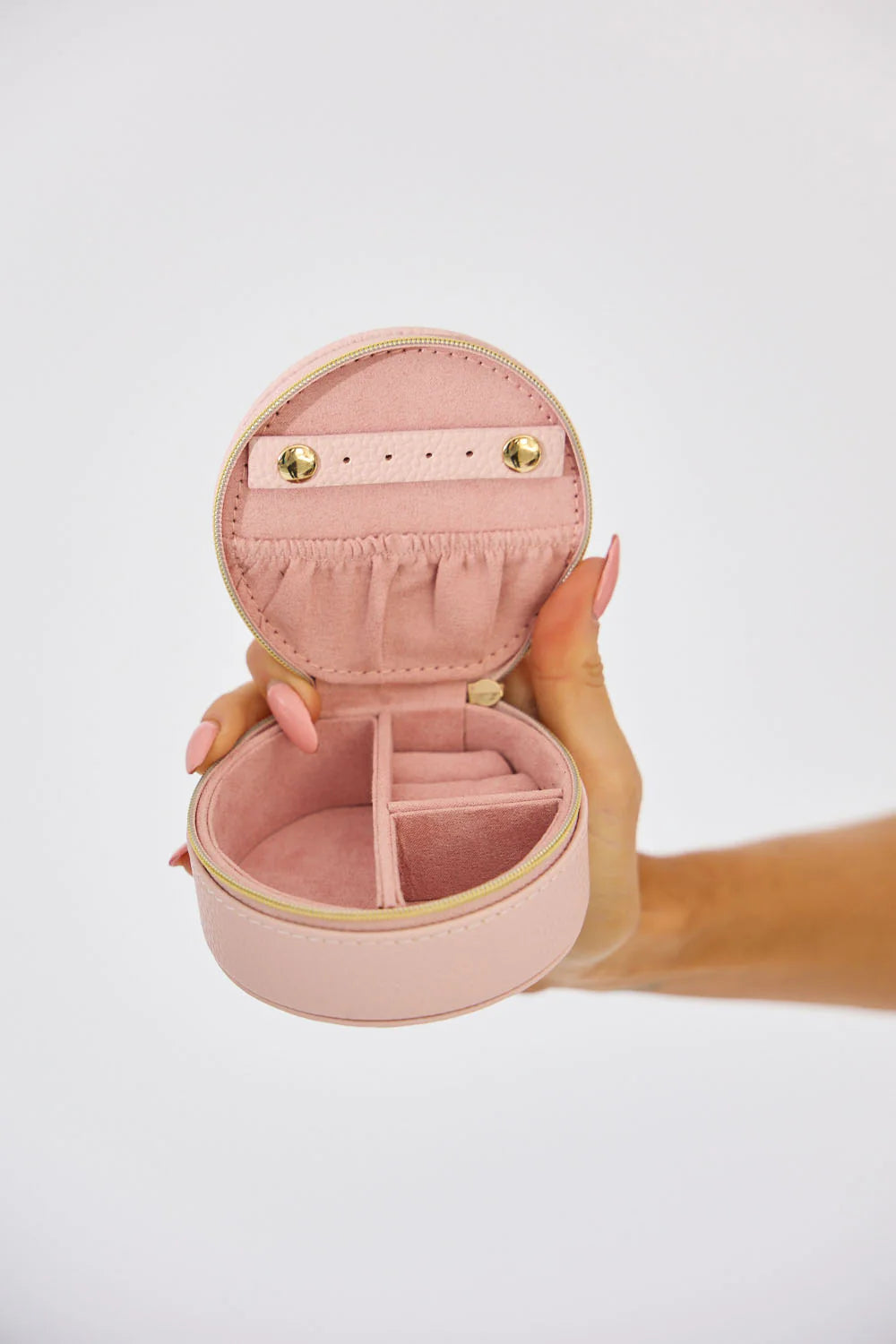 Nakoa Round Jewellery Box Pink